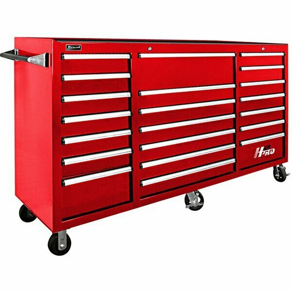 Homak H2Pro 72'' Red 21-Drawer Roller Cabinet RD04021720 571RD04021720